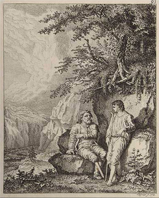 Salomon Gessner (1730 Zürich 1788) Schweizer Maler, Zeichner und Dichter Idylle
